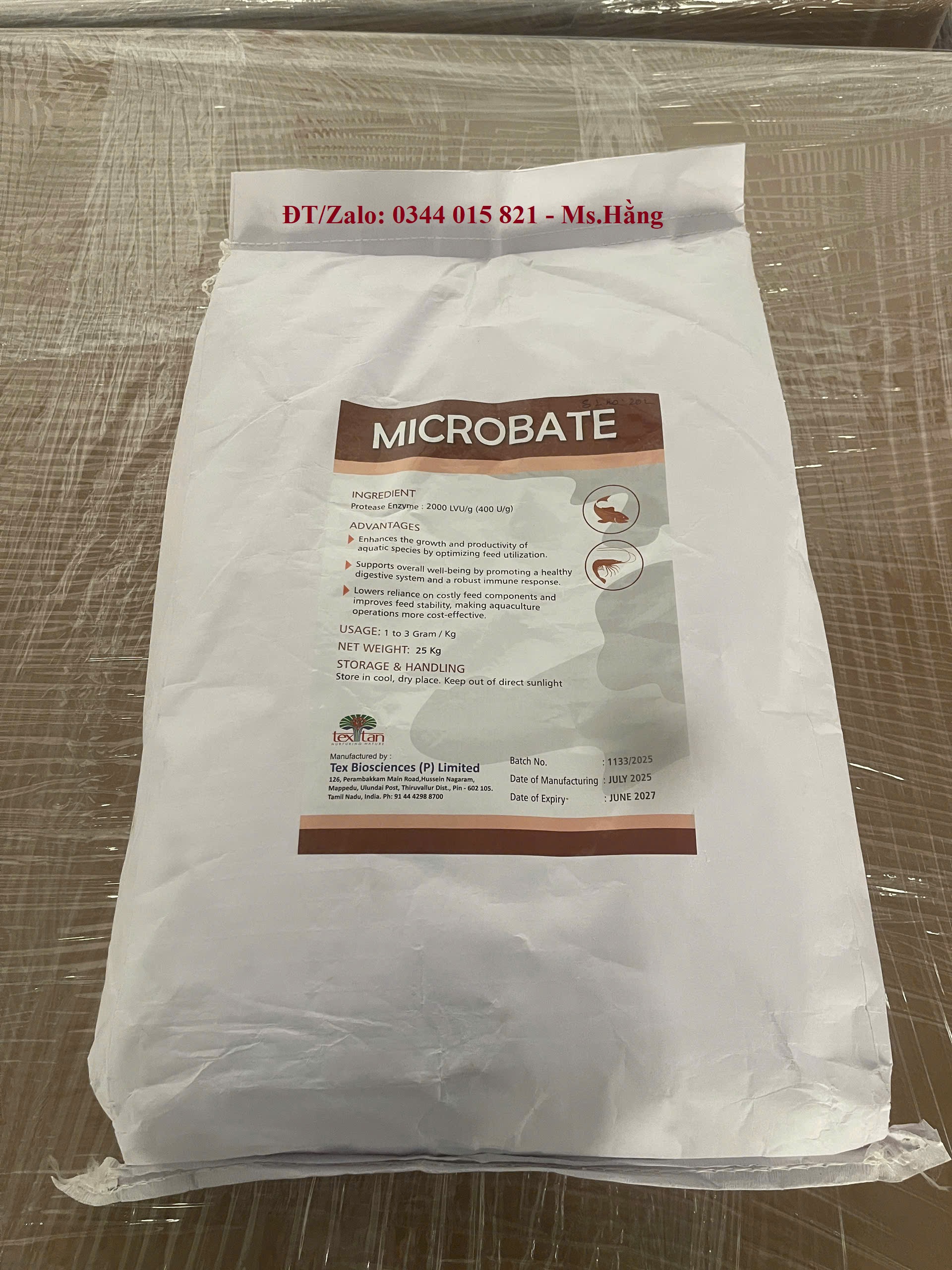 Enzyme Protease - Microbate tiêu hóa, xử lý nước, cắt tảo, làm chất đệm kích hoạ